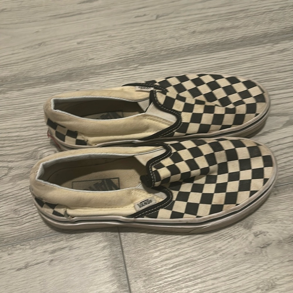 Checkered vans, size 6